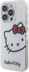 Plastové puzdro Hello Kitty na Apple iPhone 15 Pro Max HKHCP15XHCKHST IML Head Logo biele