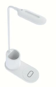 Stolná LED lampa Rebeltec s indukčnou nabíjačkou QI W600 10W biela